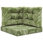 vidaXL Coussin de canapé d'extérieur Polyester Modèle feuille