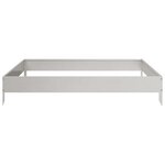 vidaXL Lit surélevé de jardin 100x100x18 5 cm acier inoxydable