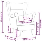vidaXL Fauteuil gris nuage 74x84x100 cm tissu