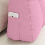 vidaXL Coussin de Dos Rose 60 x 24 x 50 cm tissu