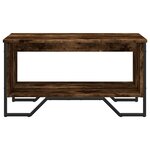 vidaXL Table basse chêne fumé 75x51x40 cm bois d'ingénierie