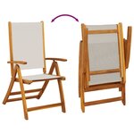 vidaXL Ensemble à manger de jardin 5Pièces bois d'acacia solide textilène