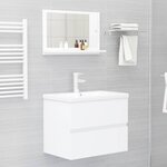 vidaXL Miroir de salle de bain Blanc 60x10 5x37 cm Bois d’ingénierie
