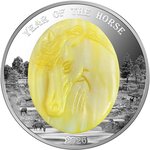 Pièce de monnaie en Argent 25 Dollars g 155.5 (5 oz) Millésime 2026 Lunar Mother Pearl HORSE