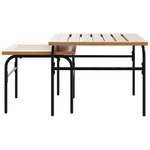 vidaXL Ensemble de meubles de balcon avec coussins 5 Pièces noir acier