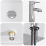 vidaXL Lavabo de salle de bains Chrome 40 5 x 30 5 x 13 cm métal