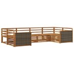 vidaXL Ensemble de canapés d'extérieur 6 Pièces Naturel