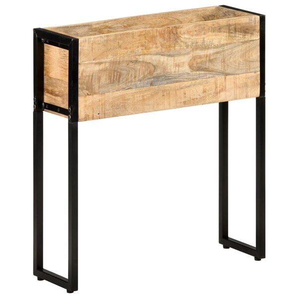 vidaXL Jardinière 60x20x68 cm Bois de manguier brut