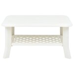 vidaXL Table basse Blanc 90 x 60 x 46 cm Plastique