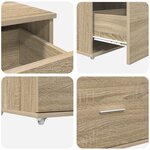 vidaXL Cabinet de tiroirs Chêne Sonoma Panneau d'aggloméré Moyen