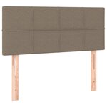 vidaXL Sommier à lattes de lit avec matelas Taupe 90x190 cm Tissu