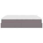 VidaXL Cadre de lit ottoman avec matelas gris 200x200 cm similicuir