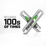 Blister de 4 Piles Rechargeables HR03 AAA Extreme 1 2V 800 mAh Pré-Chargé ENERGIZER