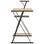 vidaXL Bureau avec étagère Noir et chêne 116x50x93 cm