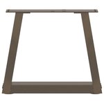vidaXL Pieds de table basse en forme de V  2 pièces  acier naturel  30 x (30-31 3) cm