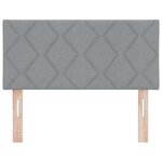 vidaXL Tête de Lit en Tissu Geometric Manuel Gris clair 90 cm tissu