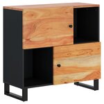 vidaXL Buffet avec 2 portes 80x33x75 cm bois massif d'acacia