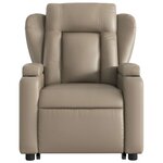 vidaXL Fauteuil inclinable de massage électrique cappuccino similicuir