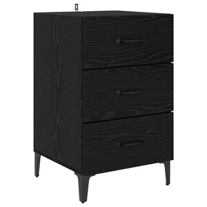 vidaXL Cabinet de chevet Chêne noir 40 x 40 5 x 66 cm
