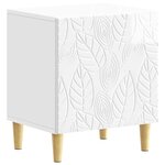 vidaXL Table de chevet 2 Pièces Blanc brillant 43 x 34 5 x 50 cm