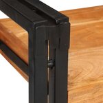 vidaXL Table de chevet Marron et noir Bois massif d'acacia