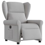 vidaXL Fauteuil inclinable électrique gris nuage tissu
