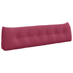 vidaXL Coussin de Dos Bordeaux 180 x 24 x 50 cm Velours