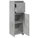 vidaXL Armoire de salle de bain Gris béton 30x30x95 cm Aggloméré