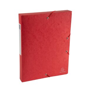 Boite De Classement Exabox Dos 40mm Carte Lustrée Scotten - A4 - Rouge - Exacompta