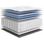 vidaXL Matelas à ressorts ensachés moyen 160x200 cm