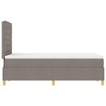 vidaXL Lit à ressort LED avec matelas Taupe 120 x 190 cm tissu