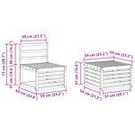 vidaXL Ensemble de canapés d'extérieur 4 Pièces Naturel