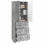 vidaXL Ensemble de Meubles 2 Pièces Gris béton 66 x 34 5 x 90 cm