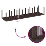 Ensemble de salle à manger de jardin de 17 pièces vidaXL marron en poly rattan