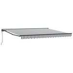 vidaXL Auvent Rétractable Anthracite et blanc 400x300 cm tissu