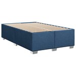 vidaXL Sommier à lattes de lit avec matelas Bleu 90x200 cm Tissu