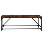 vidaXL Table basse Chêne fumé 100x50x35 cm Bois d'ingénierie