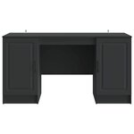 vidaXL Bureau avec étagère Noir 142 5 x 50 x 75 cm Bois d'ingénierie
