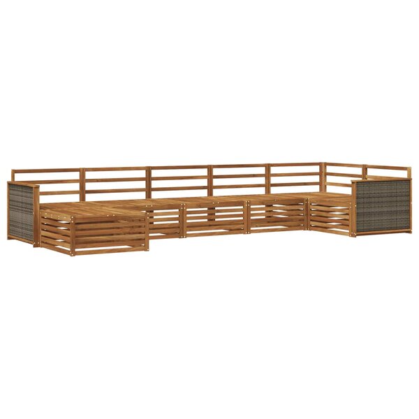 vidaXL Ensemble de canapés d'extérieur 7 pc Naturel