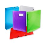 Classeur 2 anneaux 30 mm polypropylène Crystal - A4 maxi, couleurs aléatoires EXACOMPTA