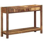 vidaXL Table console avec tiroir avec stockage Marron 107 x 33 x 76 cm