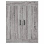 vidaXL Buffet haut Sonoma gris 69 5x34x180 cm Bois d'ingénierie
