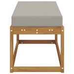 vidaXL Banc de Tabouret Gris Naturel et Clair 115 x 43 x 37 cm