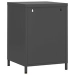 Vidaxl tables de chevet 2 pièces anthracite 35x35x51 cm acier