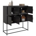 vidaXL Buffet noir 100 5x39x107 cm acier laminé à froid