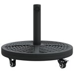Base de Parasol vidaXL avec Roues pour Poteaux Ø38-48 mm 13 kg Rond