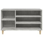 vidaXL Armoire à chaussures Gris béton 102x36x60 cm Bois d'ingénierie