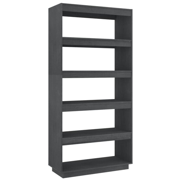 vidaXL Bibliothèque/Séparateur de pièce Gris 80x35x167 cm Pin massif