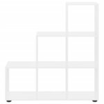 vidaXL Bibliothèque escalier Blanc brillant 107 cm Bois d'ingénierie