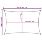 vidaXL Voile d'ombrage 160 g/m² Marron 3 5x4 5 m PEHD